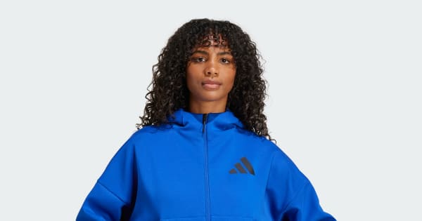 adidas Z.N.E. Full-Zip Hoodie - Blue | Free Shipping with adiClub