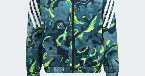 adidas Future Icons Allover Print Full-Zip Hoodie - White | Free