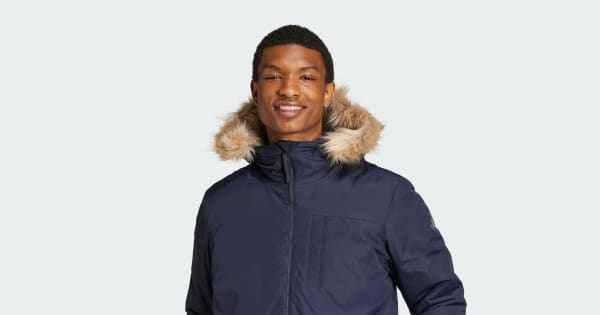 adidas Paveric Fur Parka - Niebieski | adidas Poland