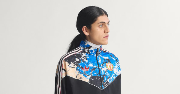 adidas Manchester United Stone Roses Track Top - Black | Free