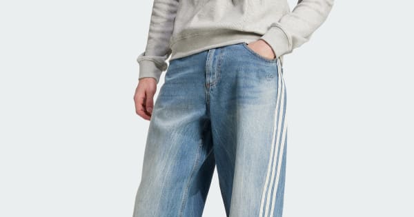 adidas Adilenium Season 3 Loose Fit Denim Pants - Blue | Free