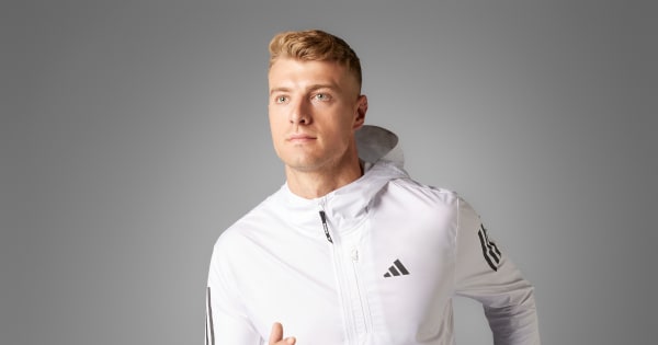 adidas Own the Run Colorblock Jacket - White | adidas India