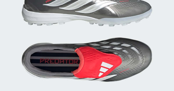 adidas PREDATOR PRO Fold-Over Tongue Turf Soccer Shoes - Grey
