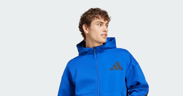 adidas Z.N.E. Full-Zip Kapüşonlu Üst - Mavi | adidas Türkiye