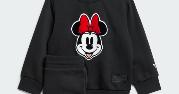 【極美品】アディダス ディズニー コラボ セットアップ ハーフパンツ タグ付 M ADIDAS DISNEY ミッキーマウス クルーセットアップ - ブラック
