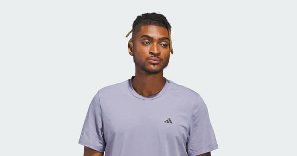 adidas Axis AEROREADY Training Tee - Purple | Free Shipping with