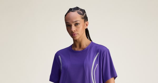adidas by Stella McCartney ランニング 半袖Tシャツ - パープル