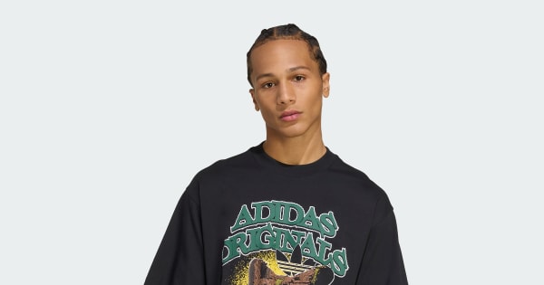 adidas Originals Camp Graphic Tee - Black | Free Shipping with