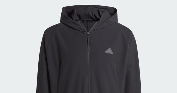 adidas Z.N.E. Woven Full-Zip Hooded Track Top - Black | Free