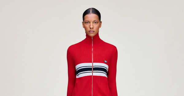 Wales bonner ジップニット adidas by Wales Bonner Crew Sweater in Better Scarlet | FWRD