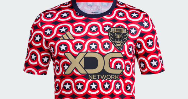 adidas D.C. United Marvel MLS Americana Pre-Match Jersey - Blue