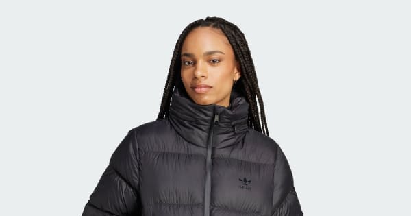アディダス Regen クロップ ダウン パファージャケット - ブラック