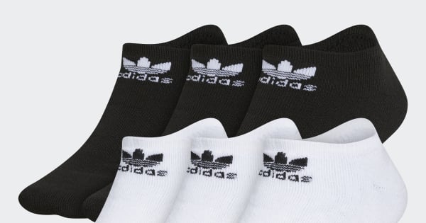 🧦 Trefoil No-Show Socks 6 Pairs - White | CH8398 | adidas US 🧦