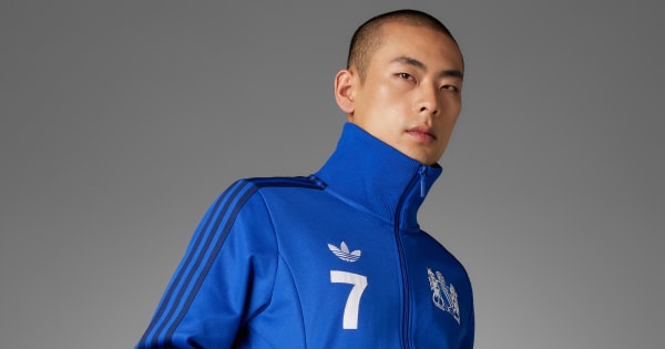 adidas Manchester United George Best Fermuarlı Üst - Mavi | adidas