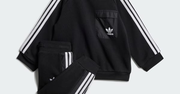 アディダス クルーネック セットアップ キッズ - ブラック