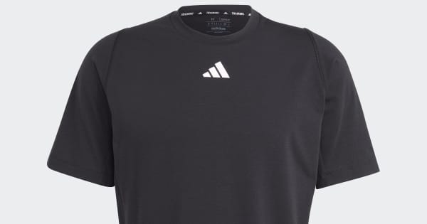 adidas Train Icons 3 Bar Logo Training Tee - Black | Free Shipping