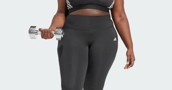 adidas Optime Essentials Stash Pocket Full-Length Leggings (Plus