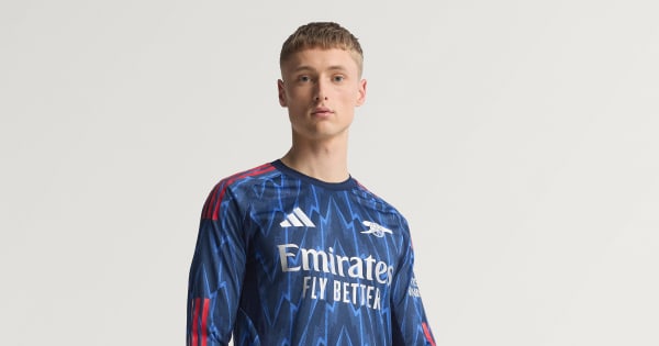 adidas Arsenal 25/26 Long Sleeve Away Authentic Jersey - Blue