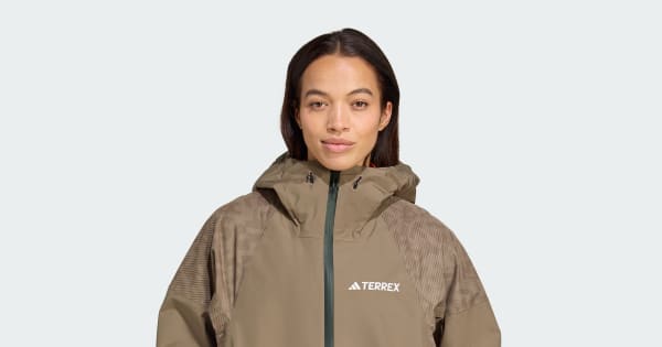 adidas Terrex Xperior Hybrid PRIMEKNIT CLIMAPROOF+ Jacket - Brown