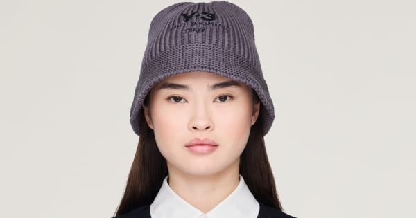 adidas Y-3 Heritage Knit Bucket Hat - Grey | Free Shipping with