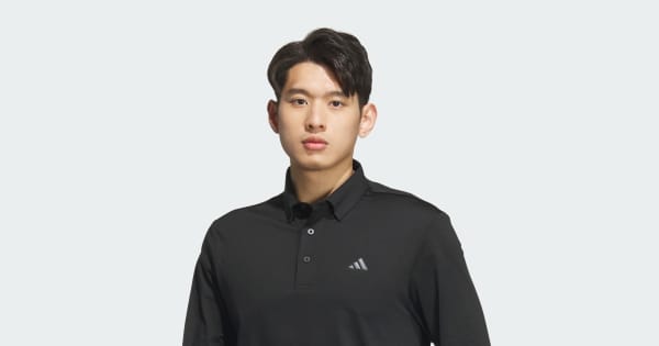 アディダス 長袖ポロシャツ - ブラック | アディダス ジャパン