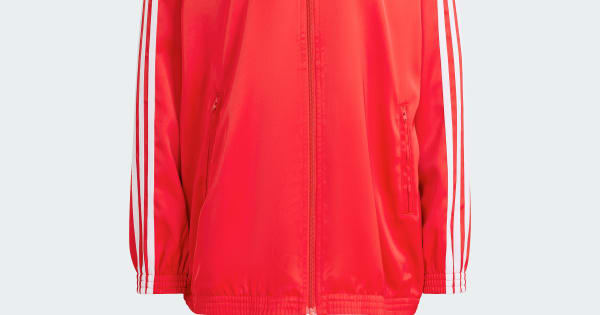 アディダス ルーズ サテン トラックトップ - レッド | アディダス ジャパン