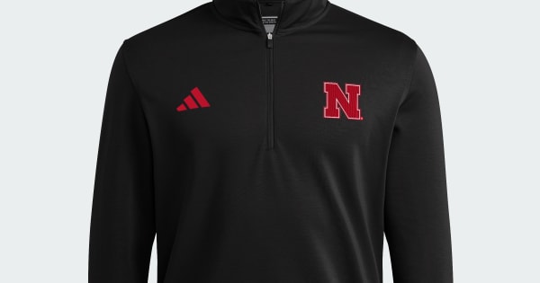TLoooS① adidas Nebraska Cornhuskers Coaches Elevated Golf Quaterzip