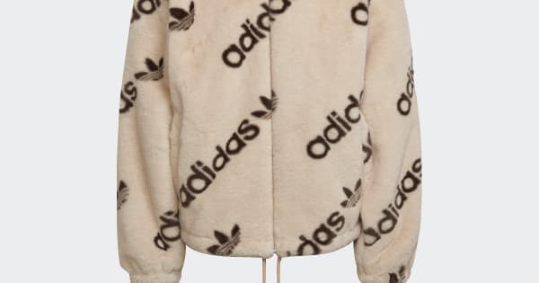 adidas Faux Fur Jacket - Pink | adidas New Zealand