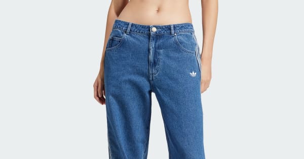 アディカラーデニム　スリーストライプストラックパンツ /adidasデニムパンツ レディース アディカラー デニム スリーストライプス トラック