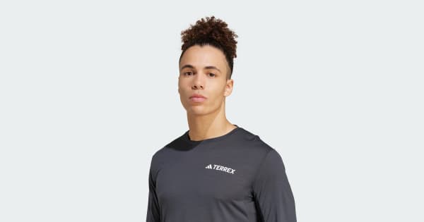 adidas Terrex Xperior Climacool+ Long Sleeve Tee - Grey | Free