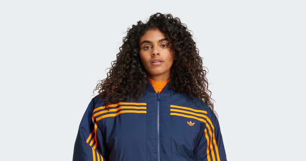 adidas 70s Reversible Oversized Bomber Jacket - Orange | adidas India