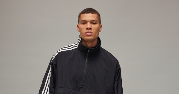 adidas Y-3 3-Stripes Nylon Shell 1/2 Zip Jacket - Black | adidas