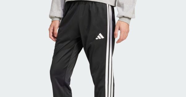 adidas 3-Stripes Tricot Regular Tapered Track Pants - Black | Free