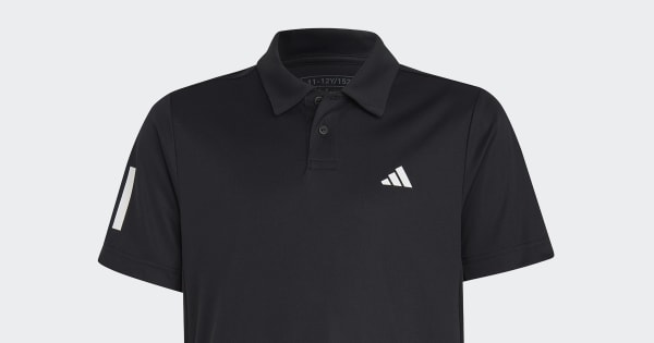 adidas Club Tennis 3-Stripes Polo Shirt - Black | Free Shipping