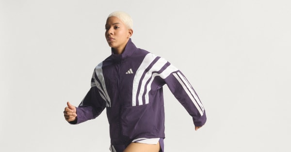 adidas Adizero NYC Running Jacket - Purple | Free Shipping with
