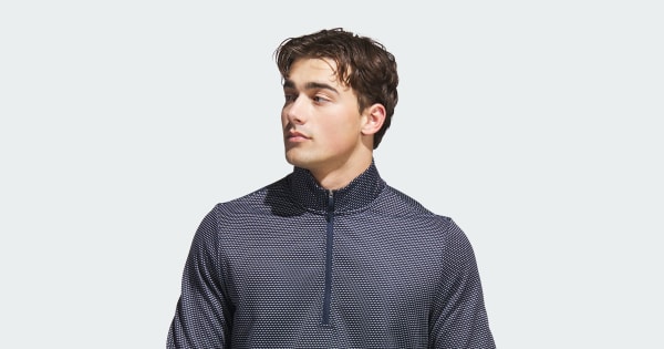 adidas Performance Printed Quarter-Zip - Blue | Free Shipping with