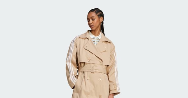 adidas Adicolor Trench Coat Twill - Beige | adidas India