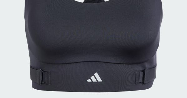 adidas FastImpact Luxe Run High-Support Bra - Black | Free