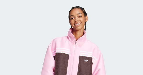 アディダス 70s オーバーサイズ トラックジャケット - ピンク