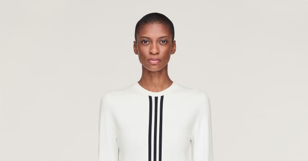 adidas Y-3 3-Stripes Long Sleeve Tee - White | Free Shipping with