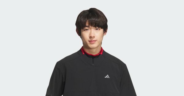 아디다스 아디제로 반팔 쿼터집 풀오버 - Black | adidas South Korea