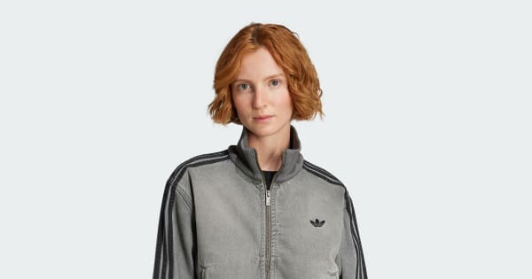 adidas Adicolor Denim Track Top - Grey | Free Shipping with