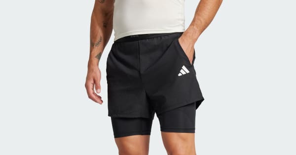 adidas Gym+ 2-in-1 Shorts Black Free Shipping with adiClub
