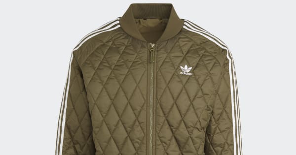 adidas Adicolor Classics Quilted SST Track Jacket - Green | Free