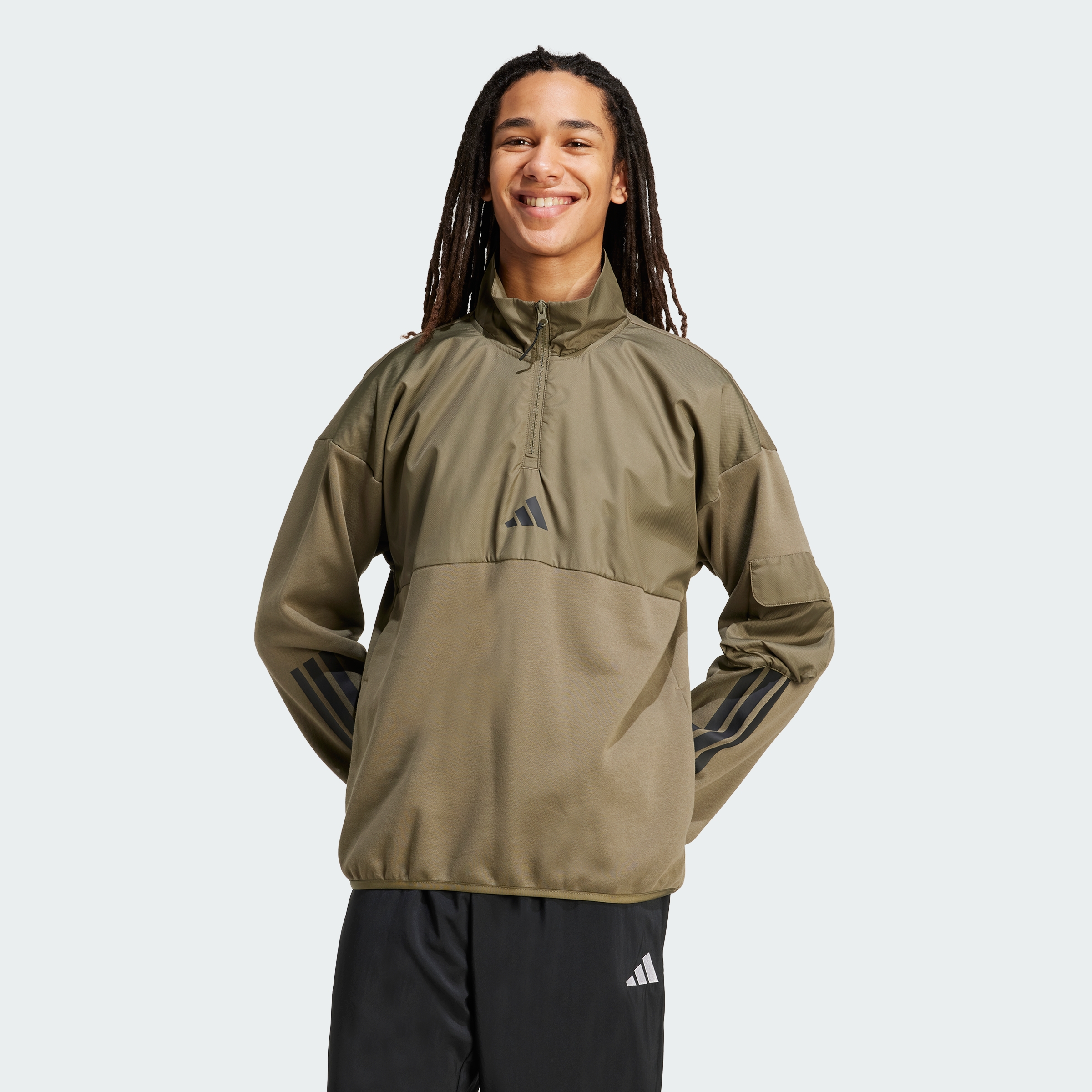 メンズウェア Adidas FablicMix Halfzip L/S メンズウェア Adidas FablicMix Halfzip L/S adidas アディダス