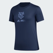 adidas New York City FC Pre-Game Tee - Blue | Free Shipping