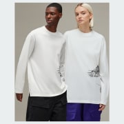 adidas Y-3 Graphic Long Sleeve Tee - Black | Free Shipping