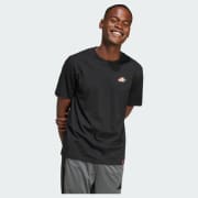 adidas Lounge Mini Embroidery Graphic Tee - Black | Free