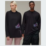 adidas Y-3 Graphic Long Sleeve Tee - Black | Free Shipping