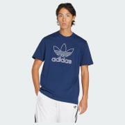 adidas Adicolor Outline Trefoil Tee - Red | Free Shipping